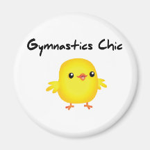 Cute Gymnastics Chic Shirts for Gymnasts Fridge Magnets