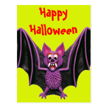 Cute Halloween Bat Postcard