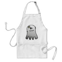CUTE HALLOWEEN PATCHY GHOST APRONS