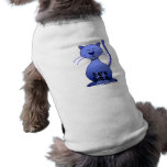Cute Happy Blue Smiling Cat Picture Funny Template Pet Shirt