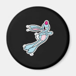 cute happy bouncing bunny rabbit magnet