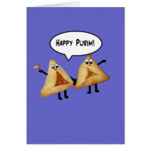 Cute Happy Purim Hamantaschen Greeting Card