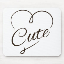 Cute Heart Doodle Mouse Pads