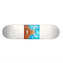CUTE HIGHLAND COW CUSTOM SKATEBOARD