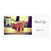 Cute Hippo Toy Picture Card