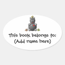 Cute Hippo with Hamsters! Stickers