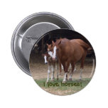 Cute Horses Button