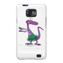 cute hula dancing gecko lizard cartoon samsung galaxy cover