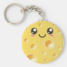 Cute Kawaii Happy Cheese Keychains