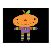 Cute kawaii Pumpkin Post Card