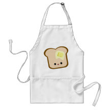 Cute kawaii toast and butter apron