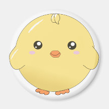 Cute kawaii yellow chick magnet