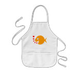 Cute Kids Art Smock With Goldfish Apron