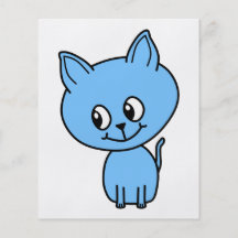 Cute Kitten, in Blue. Custom Flyer