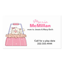Cute Kitty in a Purse Mummy Card Business Card Template