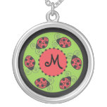 Cute Ladybug Monogram Necklace necklaces