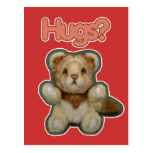 Cute Lion Hugs Post Card