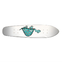 Cute little blue turtle skateboard