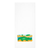 cute little crocodile full color rack card