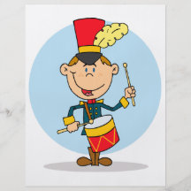 cute little drummer boy personalized flyer