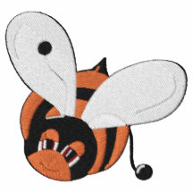 Cute Little Flying Bumble Bee Embroidered