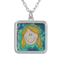 Cute Little Girl Drawing Jewelry