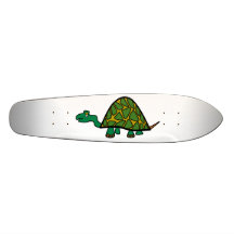 Cute little green turtle skateboard
