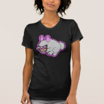 Cute little Pink Apple bunny in dark shirt
