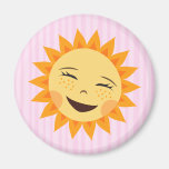Cute little sun cartoon fridge magnet