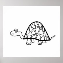 Cute little turtle posters