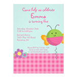 Cute Love bug Bumble Bee Birthday Party Invitation