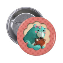 Cute Mamma Teddy Bear with her Baby Pins