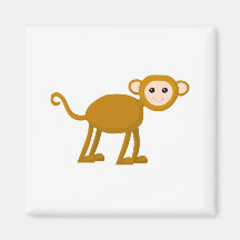 Cute Monkey. Fridge Magnet