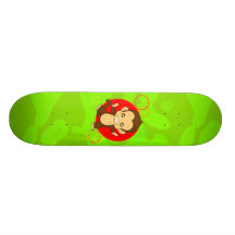 Cute monkey skateboard