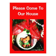 Cute Mouse Christmas Party Invitation