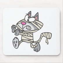 cute mummy kitty cat cartoon mouse pad