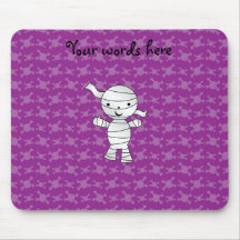 Cute mummy purple skulls mouse mats