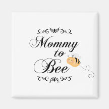 Cute mummy to bee swirls refrigerator magnet