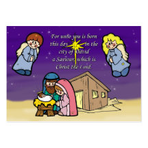 Cute Nativity Scene Business Card Templates