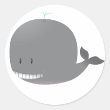 Cute Orca Round Sticker