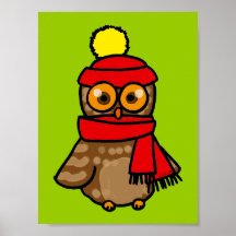 Cute owl poster