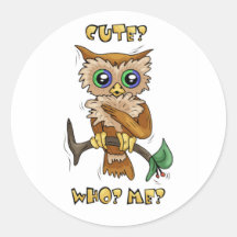 Cute Owl Round Sticker