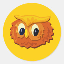 Cute Owl Round Stickers