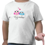 Cute owls big sister little brother cartoon tshirt