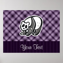 Cute Panda; Purple Print