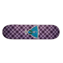 Cute Peacock; Purple Skateboard Deck