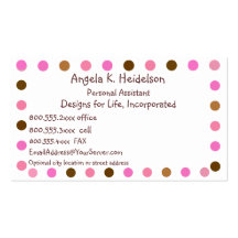 Cute Personal Dots Design Business Cards