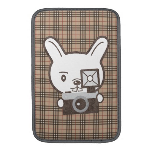 Cute Photographer Rabbit MacBook Air Sleeve