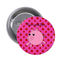 Cute pig button