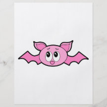 Cute Pink Bat. Full Color Flyer